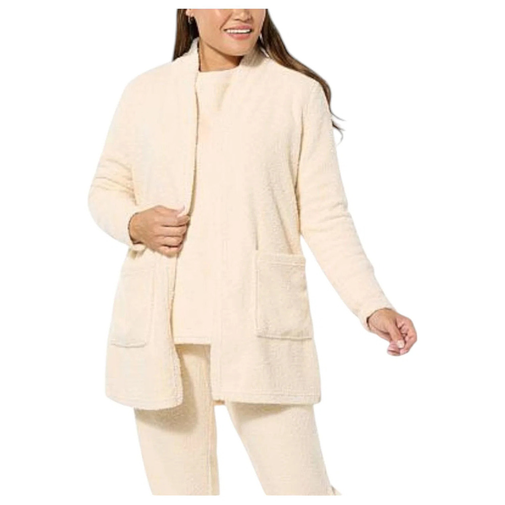 Comfort Code Women's Average Marshmallow Knit Cardigan Cream - Petite